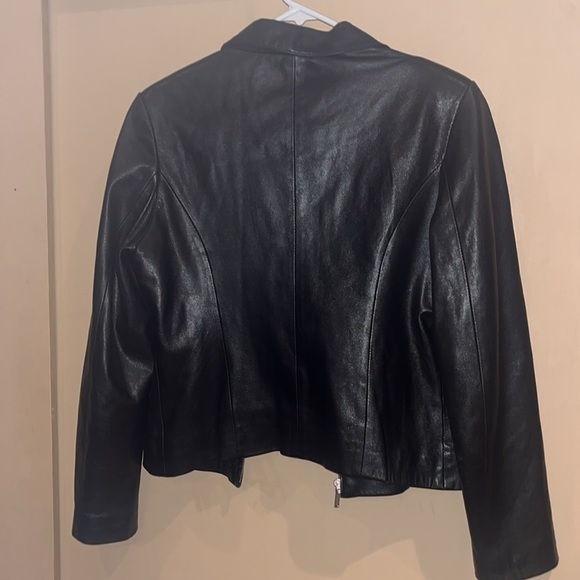 Rosleen leather motorcycle/ cross soft zip up jacket size small / excellent item - Picture 8 of 12